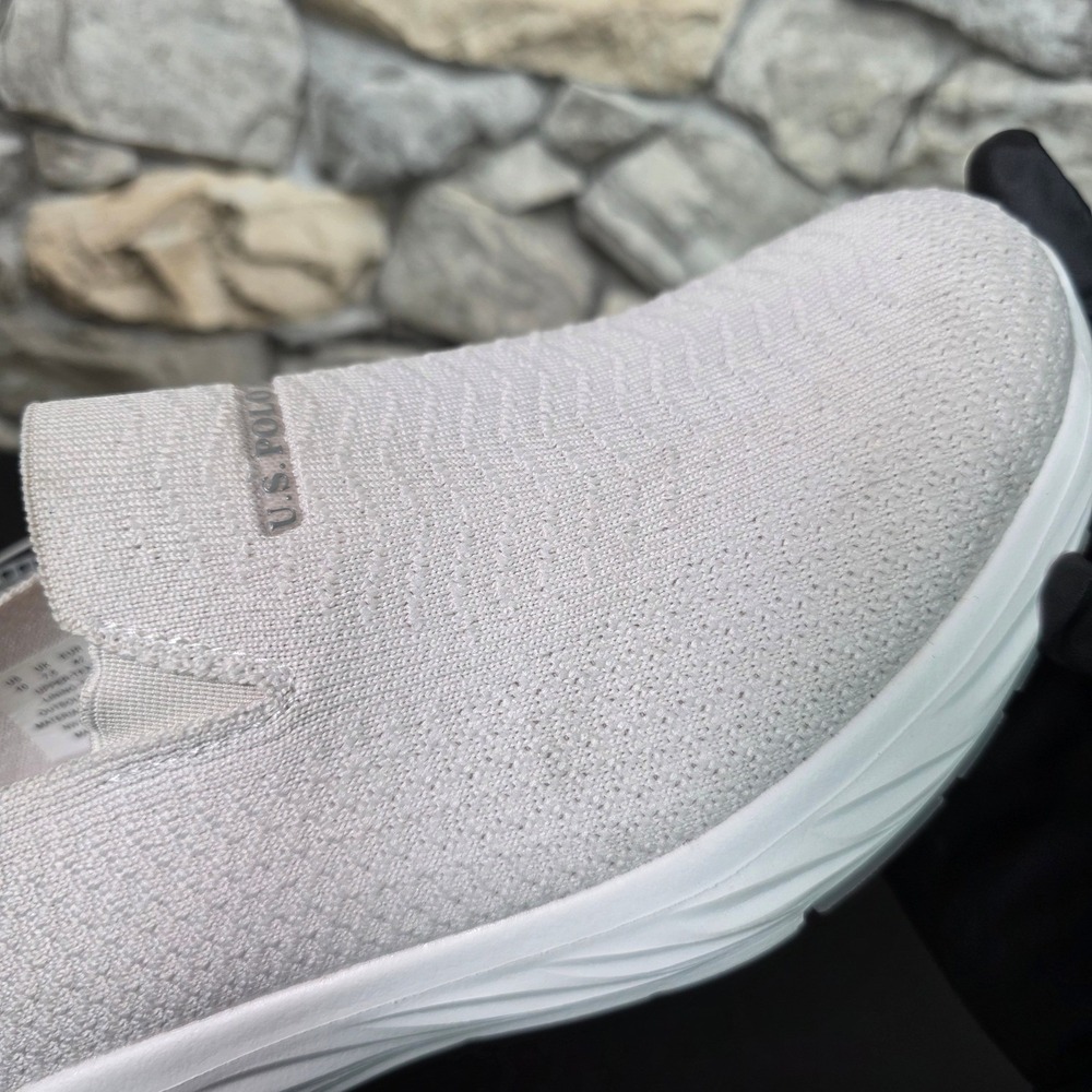 US Polo Assn Halia-K Womens Slip On Sneakers White NW12980 Size 10 - Picture 8 of 14